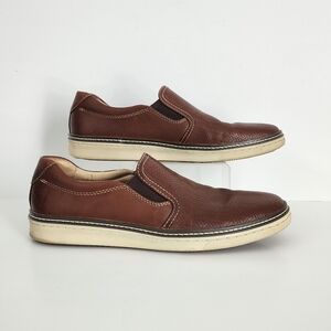 Johnston & Murphy McGuffey Woven Men’s 8M Leather Slip-On Shoes 59-3214